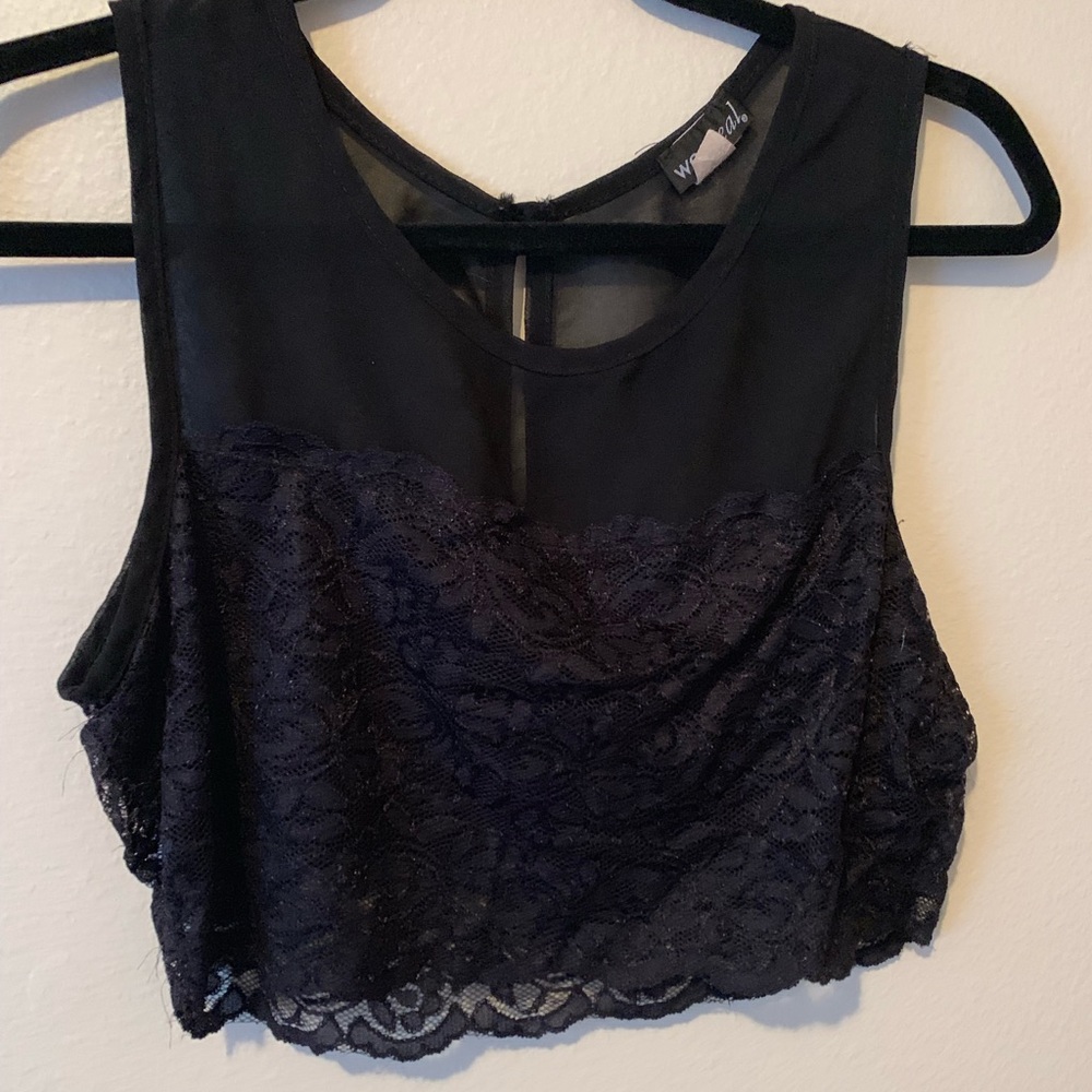 Black crop top